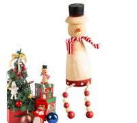 Generico Statuina Natalizia | Statua Vintage da Fattoria,Statuina Rustica In Legno Per Natale,per Libreria Scrivania Mensola
