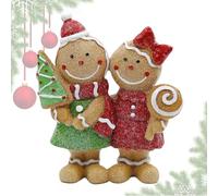 Generico Statuina Pan Di,Coppia Di Omini Natalizi Centrotavola Invernale - Decorazione Per Natale Da Scrivania Unisex,Decorazioni Ragazze Ragazzi Donne Uomini