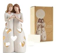 Genérico Statuina Sorelle | Figura di amicizia per scrivania,Statuina in resina da collezione per la decorazione della tavola Fratellanza e compleanno