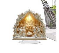 Generico Statuine del Presepe - 2D Acrilico Religioso,Figure di Gesù Presepe Natalizio | per Decorazione Casa Famiglia Cristiana Interno Tavolo Scaffale Mensola Camera da Soggiorno Ufficio Chiesa
