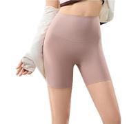 Generico Stay-in-Place Seamless Shorts, High Waisted Butt Lifting Shapewear Shorts for Dresses, Daily Wear (Pink,XL)