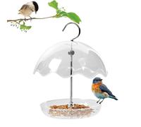 Genérico Stazione decorativa per uccelli, design aperto | Decorativo trasparente per uccelli, per giardino, balcone, patio, osservazione e alimentazione