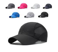 Generico Stead Trekair Sport cap, Breathable Mesh Hat,Men Women Quick-Dry Mesh Hat,Adjustable Strap, Sun Protection for Outdoor (Black)