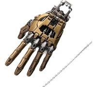 Generico Steampunk mani robotiche collana pendente,mani meccaniche bioniche pendente,mani robotiche pendente gioielli (gold)