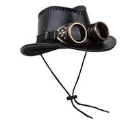 Generico Steampunk Top Hats, Men’s Costume Hat, Gothic Goggles Accessory, Vintage Retro Design, Adjustable Comfortable Fit, Perfect for Party, Festival, Event, Cosplay, Fashion Show, Masquerade