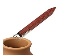 Generico Stecca da Ceramica per Piedi | Raschiatori e Sagomatori da Intaglio con Manico in Legno - Strumento per Piede Ceramica - per Centratura Rifilatura Argilla Tornio
