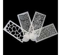 Generico Stenc per Torta - Stenc per Torte Che Decorano La Crema al - Set di Stampi per Bordi per Torta Zebra, Leopardo, Serpente, Coccodrlo, 4 Motivi Sono Forniti per La Decorazione di Torte da FO