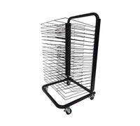 Generico Stendibiancheria For Aule Con Ruote, Stendino Compatto A 20 Ripiani, Contenitore For Opere D'arte Con Ruote E 20 Ripiani Rimovibili For Studio E Scuola