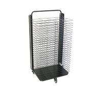 Generico Stendibiancheria For Aule Scolastiche, Funzionale Stendino A 25 Ripiani, Organizer Portatile In Metallo Con Ruote Bloccabili, For Disegni E Tele