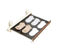 Generico Stendibiancheria Invisibile Estensibile, Rete For Stendere I Vestiti Pieghevole In Alluminio, Stendibiancheria Da Balcone, Adatto For Bagno/camera Da Letto(White,58cm)