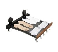 Generico Stendibiancheria Invisibile Estensibile, Rete For Stendere I Vestiti Pieghevole In Alluminio, Stendibiancheria Da Balcone, Adatto For Bagno/camera Da Letto(Black,48cm)