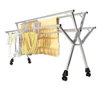 Generico Stendibiancheria Pieghevole in Alluminio con Altezza Regolabile, Organizer per Vestiti Resistente per Il bucato, Design salvaspazio Indipendente, Ideale per l'uso in casa e in Appartamento