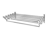 Generico Stendibiancheria Pieghevole per Interni ed Esterni. Stendibiancheria in Acciaio Inossidabile, Montaggio a Parete, con Ganci, Stabile e Pieghevole (Piattaforma, 60 cm/23,6 Pollici).