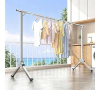 Generico Stendibiancheria Retrattile salvaspazio, Appendiabiti Estensibile per Lenzuola, Design Antiscivolo, Facile da riporre per Lenzuola e Biancheria.