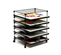 Generico Stendino For Opere D'arte A 4-15 Livelli | Organizer for portaoggetti for studio d'arte arte, con ruote bloccabili, for la stanza artigianato(Black,5-tier)