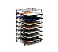 Generico Stendino For Opere D'arte A 4-15 Livelli | Organizer for portaoggetti for studio d'arte arte, con ruote bloccabili, for la stanza artigianato(Black,7-tier)