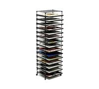 Generico Stendino For Opere D'arte A 4-15 Livelli | Organizer for portaoggetti for studio d'arte arte, con ruote bloccabili, for la stanza artigianato(Black,15-tier)