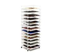 Generico Stendino For Opere D'arte A 4-15 Livelli | Organizer for portaoggetti for studio d'arte arte, con ruote bloccabili, for la stanza artigianato(White,13-tier)
