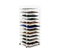Generico Stendino For Opere D'arte A 4-15 Livelli | Organizer for portaoggetti for studio d'arte arte, con ruote bloccabili, for la stanza artigianato(White,11-tier)