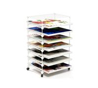 Generico Stendino For Opere D'arte A 4-15 Livelli | Organizer for portaoggetti for studio d'arte arte, con ruote bloccabili, for la stanza artigianato(White,7-tier)