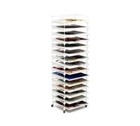 Generico Stendino For Opere D'arte A 4-15 Livelli | Organizer for portaoggetti for studio d'arte arte, con ruote bloccabili, for la stanza artigianato(White,15-tier)