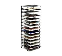 Generico Stendino For Opere D'arte A 4-15 Livelli | Organizer for portaoggetti for studio d'arte arte, con ruote bloccabili, for la stanza artigianato(Black,13-tier)