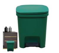 Genérico Step-On Waste Bin - Recycling Trash Can With Foot Pedal, Durable Indoor/Outdoor Garbage Container, Easy-Clean Basket | Bathroom, Kitchen, Office, Patio, Backyard, Home, Apartment, Daily Use