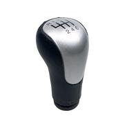 Generico Stick cambio auto 5/6 Per La Velocità Leva Del Pomello Cambio In Pelle Testa Della Penna Per Fiesta Per Fusion Per Il Transito Per Collegare 2002On Car Styling accessori(D'argento,6SPEED)