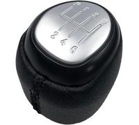 Generico Stick cambio auto Pomello del cambio in pelle nera a 5/6 velocità, cuffia in, copri leva per SAAB 93 SS, accessori per lo styling per dell'auto(6 Speed Silver)
