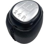 Generico Stick cambio auto Pomello del cambio in pelle nera a 5/6 velocità, cuffia in, copri leva per SAAB 93 SS, accessori per lo styling per dell'auto(5 Speed Silver)