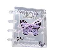 Generico Sticker Binder - 4-Ring Reusable Photocard Storage Album for Stickers | Clear Pages with Ribbon Design And 20 Inner Sheets for Kids Adults Journaling Scrapbooking Photos Collectibles