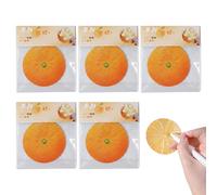Generico Sticky Notes,Colorful Self-Stick Note Pad, Fruit Sticky Notes, 5 Pieces Orange Shaped Pad, 8cm Note For Office School Classroom Desk College Work Home Couples Friends Students