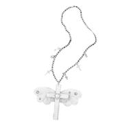 Generico Stili Punk Rock Demoni Collana con crocifisso alato Catena con clavicola regolabile Accessori dichiarazione da indossare tutti i giorni Ciondolo alato punk