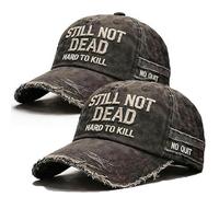 Generico Still Not Dead Berretti da Baseball da Uomo, Still Not Dead Berretto Difficile da Uccidere, Divertente Detto Umoristico Berretto da Baseball, Stile Universale (2pcs)