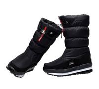 Generico Stivaletti a metà polpaccio per esterni, stivaletti a metà polpaccio isolati impermeabili | Stivaletti da esterno per donna - corti antiscivolo, stivali invernali a per ester