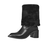 Generico Stivaletti alla Caviglia Invernali alla Moda, Stivaletti Casual Comodi e Foderati in Similpelle per Donna con Suola Resistente