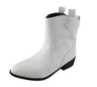 Generico Stivaletti da Donna Eleganti, Stivaletti Donna Autunno Impermeabile Bassi, Stivaletto Casual Tronchetti Morbidi Stivali Chelsea Donna Tacco Basso, Stivali Texani Donna