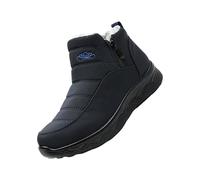 Generico Stivaletti Da Donna Pianta Larga Casual Scarpe Invernali Foderati In Pelliccia Antiscivolo Caviglia Boots Con Pelliccia Sottile Camoscio Per Inverno Stivali Pioggia Metà Polpaccio Outdoor