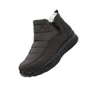 Generico Stivaletti Da Donna Pianta Larga Casual Scarpe Invernali Foderati In Pelliccia Antiscivolo Caviglia Boots Con Pelliccia Sottile Camoscio Per Inverno Stivali Pioggia Metà Polpaccio Outdoor