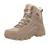 Generico Stivaletti da Uomo Imbottiti,Sneaker con Fodera Calda Scarponcini Trekking Antiscivolo Casual Stivali Combattimento Sicurezza Lavoro Campeggio e Guida Primavera/Autunno/Inverno