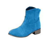 Generico Stivaletti Donna Estivi Stivali Donna Antiscivolo Stivaletti Senza Lacci Comodi Eleganti Stivaletto Leggero Antivento Robusti Versatili Stivali Pioggia Autunno Estivi Caviglia Blu 38