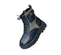 Generico Stivaletti Donna Invernali Anfibio Stivaletti Da Donna Con Plateau Eleganti Mode Stivali Invernali Da Neve Impermeabili Con Imbottitura Calda Stivali Da Passeggio Con Lacci