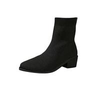 Generico Stivaletti Donna Invernali Tacco Basso, Stivaletto Antivento Tronchetti Casual Stivali da Donna Invernali Bassi, Stivali Texani Morbidi, Chelsea Boots Impermeabile