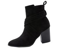 Generico Stivaletti Donna Pelose Stivaletti Stringati Comode Scamosciati Anfibi Chunky Eleganti con Tacco Morbidi Stivali Calzino Bassi Autunnali Invernali Cowboy Pelle Ankle Chelsea Boots