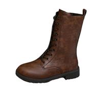 Generico Stivaletti Estivi Donna Con Tacco Stivali Donna Antiscivolo Stivaletti Con Lacci Comodi Eleganti Stivaletto Leggero Antivento Robusti Versatili Stivali Pioggia Autunno Invernali Caffè 39