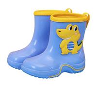 Generico Stivaletti Pioggia Bambino Unisex Galosce Suola Antiscivolo testurizzata Stivale Impermeabili per Bambini Scarpe a piedi nudi Cartone Animato adolescenti ragazze 4-12 anni