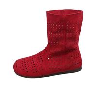 Generico Stivaletti Primaverili Donna Stivali Donna Antiscivolo Stivaletti Senza Lacci Comodi Eleganti Stivaletto Leggero Antivento Robusti Versatili Stivali Pioggia Autunno Scarpe Rosso 36
