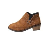 Generico Stivali da Donna Tacco Basso, Tronchetti Donna Invernali Casual Eleganti, Scarponcino Morbidi Boots Comoda Stivali Texani Donna Bassi, Stivaletti Donna Motociclista