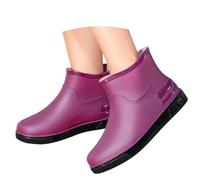 Generico Stivali da Donna Wellington Gomma Pioggia Comodi alla Caviglia Leggere Antiscivolo Comode Scarpe Rain Boots Ideali per Fango e Tutte Le Stagioni