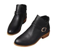 Generico Stivali da Montagna Donna Boots Antiscivolo con Tacco a Zeppa Stivaletto Wide Fit Plateau Passeggio Neve Invernali per Ufficio Incontri Viaggi